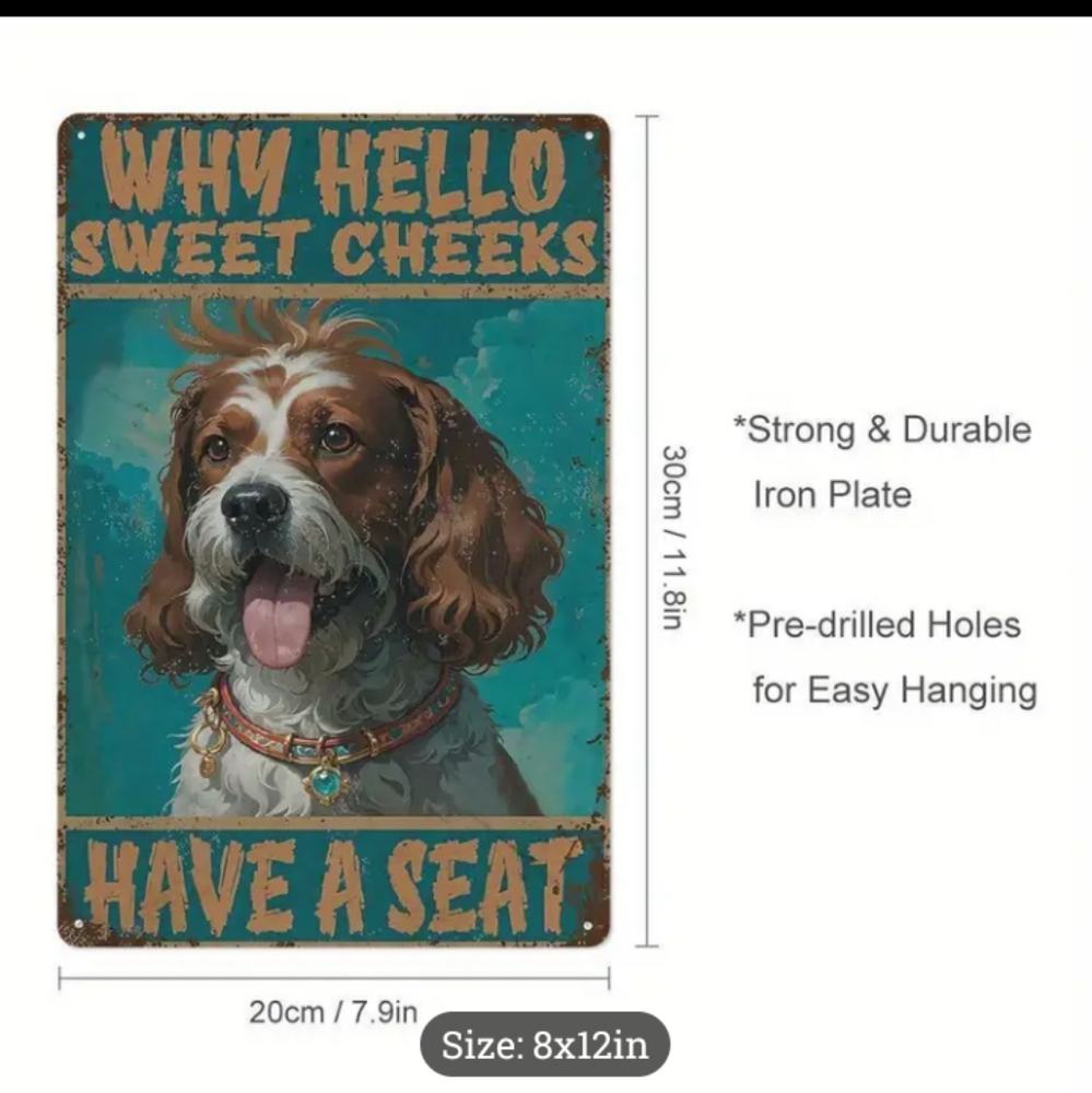 Dog Wall Art Iron Plate- 5/$20